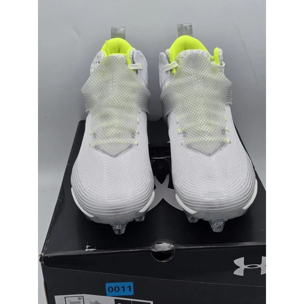 Under Armour Men's‎ UA Highlight Hammer D Football Cleat White/Metallic Sz 8 M
